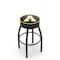 Holland Bar Stool Co 30" Appalachian State Cushion Seat, Blk Wrinkle Base Swivel Bar Stool L8B130AppStU - alternate 1