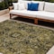 Homeroots 9' X 12' Coffee And Gray Oriental Washable Indoor Outdoor Area Rug 563761 - alternate 1