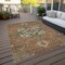 Homeroots 8' X 10' Rust Green And Brown Oriental Washable Indoor Outdoor Area Rug 600189 - alternate 9