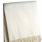Homeroots 55" X 70" Cream Cotton Blend Plush Throw Blanket with Fringe 702219 - alternate 6