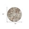 Homeroots 8' Brown And Beige Round Abstract Washable Indoor Outdoor Area Rug 597940 - alternate 7