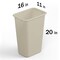 Regal Altair 10 Gallon Rectangular Beige Plastic Wastebasket, Heavy-Duty Commercial Trash Can ZR-TC-200-41QTBG - alternate 7