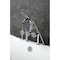 Kingston Brass 7" Center Deck-Mount Clawfoot Tub Faucet with Knurled Handle and Hand Shower, Polished Chrome AE8401RKX - alternate 5