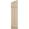 Ekena Millwork Rough Cedar 2 Board Joined Board-n-Batten w/Elliptical Top Faux Wood Shutters, 11W x 64H, PR SHUBJL11X64RCPR - alternate 11