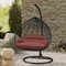 Leisuremod Teardrop Hanging Swing Chair with Stainless Steel Stand, 440 lb Capacity, Weatherproof RSCBL-57DOR - alternate 9
