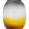 Homeroots 10" Charcoal And Orange Ombre Round Glass Table Vase 574233 - alternate 9