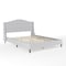 Martha Stewart Amelia Queen Upholstered Platform Bed w/Curved Headboard and Cushioned Siderails, Wood Slat, Gray TW-3WDB02B-Q-GY-MS - alternate 9