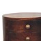 Homeroots 20" Brown Solid Wood Round Two Drawer Nightstand 651618 - alternate 8