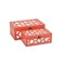 Homeroots Set of Two Orange Mirrored Glass And Solid Wood Box With Lid, 2PK 399682 - alternate 1