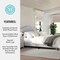 Martha Stewart Amelia King Upholstered Platform Bed w/Curved Headboard and Cushioned Siderails, Wood Slat, Gray TW-3WDB02-K-GY-MS - alternate 9