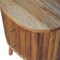 Homeroots 18" Light Brown Solid Wood Round Two Drawer Nightstand 651805 - alternate 9