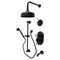 Kingston Brass Thermostatic Tub and Shower System, Matte Black KSK36300PL - alternate 1
