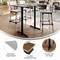 Flash Furniture 48" x 30" Tabletop, Gray Faux Concrete, Seamless Surface Technology, 5x22 Black Bar Height T-Bases ST-REC3048-CMGY-T0522B-GG - alternate 9