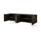 Homeroots 17in Dark Brown Solid Wood Sideboard with Four Doors 380240 - alternate 6