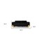 Homeroots 95" Black Velvet Sofa With Gold Legs 480937 - alternate 5