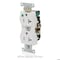 Leviton Duplex Straight Blade Receptacle, 5-20R, 20 A, 125V AC, 2 Pole, 3 Wire, Flush Mount, Grounded T8300-W - alternate 3