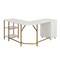 Homeroots 59" Gold Wood and Stainless Steel L Shape Computer Desk With Three Drawers 723752 - alternate 9