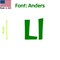 Aacc Self-Adhesive Vinyl Letter: L, Scale: 24 cm. Color: Green Font: Anders by, 8PK AACC-Anders-UL-Green-M24x8 - alternate 1