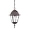 Homeroots Antique Brown Beveled Glass Outdoor Hanging Light 397993 - alternate 4