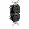 Leviton Straight Blade Receptacle, 5-20R, 20 A, 125V AC, Flush Mount, Self-Grounded M8300-HE - alternate 1