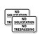 Signmission No Solicitation No Trespassing Sign, 12'' X 18'' 2 Signs, Heavy Gauge Aluminum, 2PK A-1218-2PACK-24983 - alternate 1