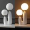 Jonathan Y Oda 17.75" 2-Light Modern Bohemian Resin/Iron/Frosted Glass Danish Cactus LED Table Lamp, White/Brass JYL4065B - alternate 7