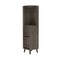 Homeroots 73in Dark Brown Wood Corner Bar Cabinet With One Drawer 479762 - alternate 1
