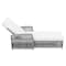 Homeroots 78" Beige Metal Outdoor Chaise Lounge with Beige Cushion 625685 - alternate 6