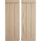 Ekena Millwork Rustic Three Board Joined Board-n-Batten Hand Hewn Faux Wood Shutters w/End Batten, 16 1/2"W x 44"H SHUBJE16X44HHPR - alternate 1