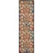 Homeroots 6' Ivory Blue Orange And Green Trellis Indoor Outdoor Runner Rug 546794 - alternate 1