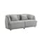 Homeroots Modern 68in Light Gray Curved Back Quilted Loveseat 480893 - alternate 1