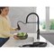 Delta Ermelo Single Handle Pull-Down Spring Kitchen Faucet Matte Black 18887-BL-DST - alternate 7