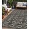 Homeroots 5' X 8' Black And Beige Geometric Washable Indoor Outdoor Area Rug 599605 - alternate 1