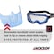 Jackson Safety Safety Goggles/Face Shield Combo, Clear Lens/Blue Shield, Anti-Fog, Indirect Vented, GPL500 Series 21000 - alternate 8