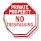 Signmission Private Property No Trespassing, 4 inch X 4 inch, Vinyl Decal, 2PK OC-D-2PACK-4-142 - alternate 1