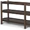 Homeroots 80" Dark Brown Solid Wood Oval Six Leg Console Table With Two Shelves 605657 - alternate 5