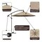Pure Garden 10 ft Cantilever Patio Umbrella with Tilt and Vented Canopy, Khaki Beige 50-LG1046 - alternate 11
