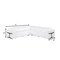 Homeroots White Italian Leather Modular L Shaped Five Piece Corner Sectional 534876 - alternate 16