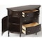 Homeroots 41in Dark Brown Solid Wood Five Drawer Sideboard 389789 - alternate 7