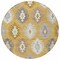 Homeroots 8' Gold Ivory And Taupe Round Southwestern Washable Indoor Outdoor Area Rug 615130 - alternate 6