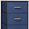 Homeroots 18" Blue and Black Steel and Fabric Five Drawer Chest 484682 - alternate 4