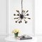 Jonathan Y Orbit 19.5" 10-Light Adjustable Iron Modern Industrial Sputnik LED Chandelier, Black JYL9061A - alternate 12