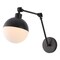 Jonathan Y Alba 7" 1-Light Modern Industrial Adjustable Swing Arm Metal Frosted Glass Globe LED Sconce, Oil Rubb JYL9931B - alternate 1