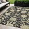 Homeroots 5' X 8' Black And Ivory Floral Washable Indoor Outdoor Area Rug 605188 - alternate 1