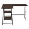 Homeroots 47" Espresso and Black Wood and Metal Corner Trestle Computer Desk 489992 - alternate 10