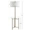 Jonathan Y Chuck 59" Modern Minimalist Metal and Tempered Glass LED 2-in-1 Space-Saving Tray Table and Floor La JYL3059A - alternate 8