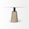 Homeroots 48" White And Natural Rounded Marble Pedestal Base Dining Table 397607 - alternate 8