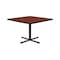 Correll Square Cafe Bistro and Breakroom Pedestal Table, High Pressure Laminate Top, Cherry BXT36S-21 - alternate 1