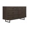 Homeroots 60" Dark Brown Solid Wood Six Drawer Double Dresser 518614 - alternate 5