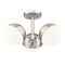 Z-Lite Realm Sphere 3 Light Semi Flush Mount, Brushed Nickel/Matte Opal, 17.25 In W x 10.5 In H 7517-3SF-BN - alternate 6